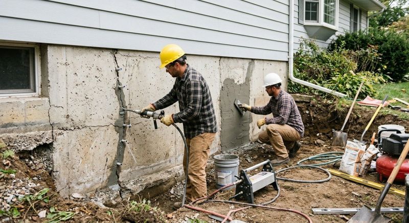 Basement Foundation Repair in Cabarrus County, NC