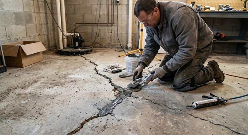 Cracked Basement Floor Repair in Charlotte, NC