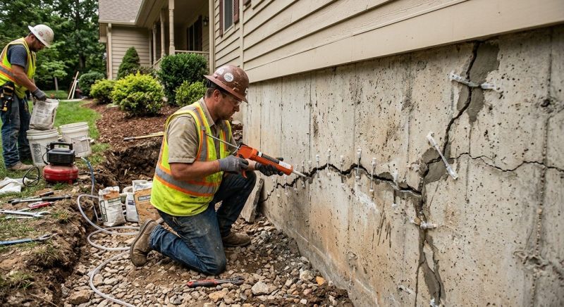 Cracked Foundation Repair in Indian Trail, NC