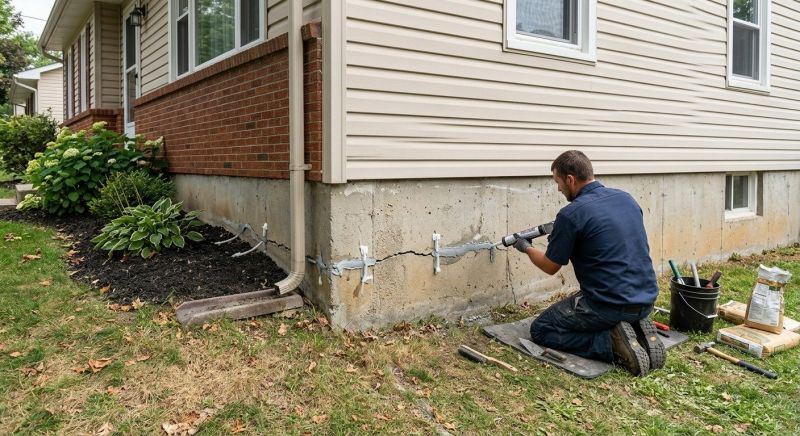 Cracked Foundation Repair in Locust, NC