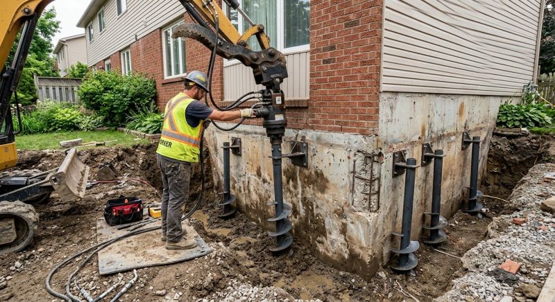 Helical Piers Installation in Charlotte, NC