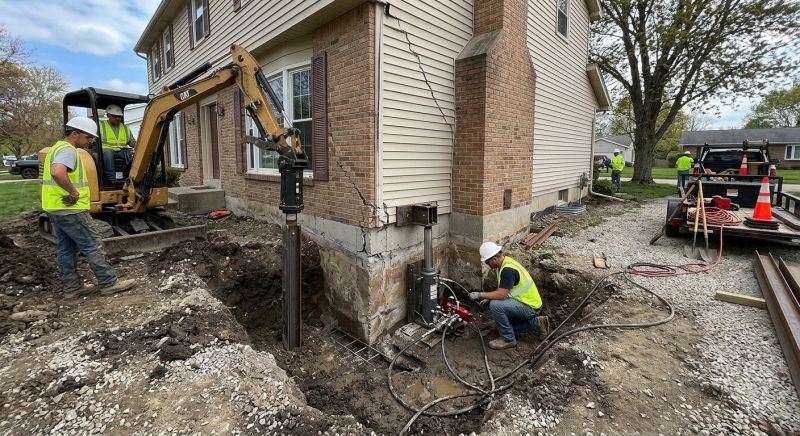 Sinking Foundation Repair in Cabarrus County, NC