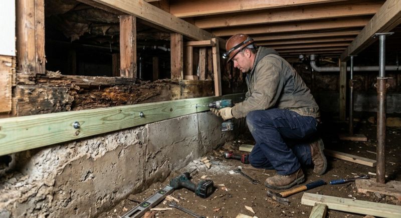 Sinking Foundation Repair in Concord, NC